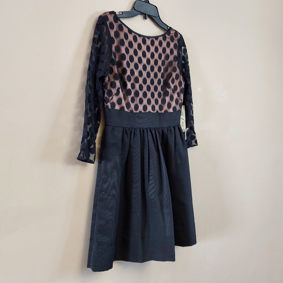 Eiza J Dot Mesh Fit and Flare Dress with pockets - Picture 9 of 15